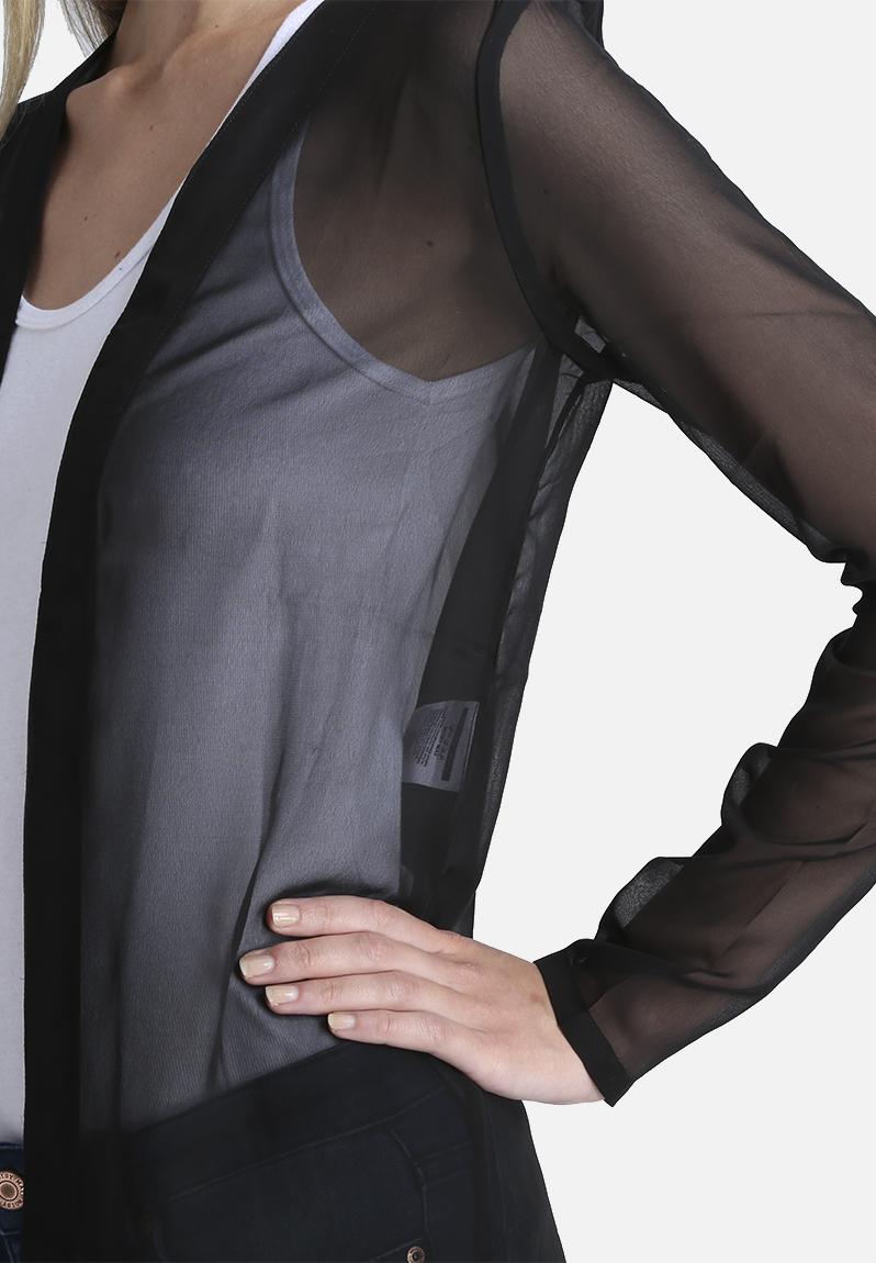 Sheer Long Jacket Black Noisy May Jackets