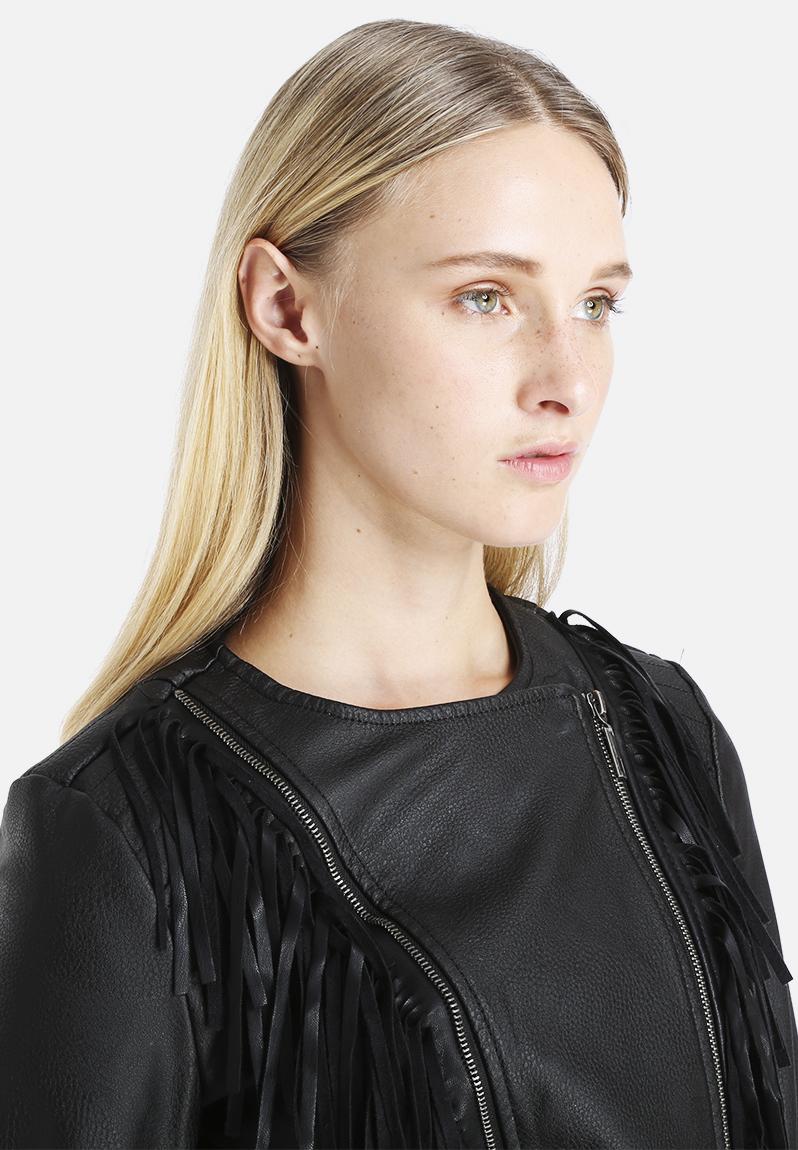 Ladies Jacket Black Fringe Glamorous Jackets
